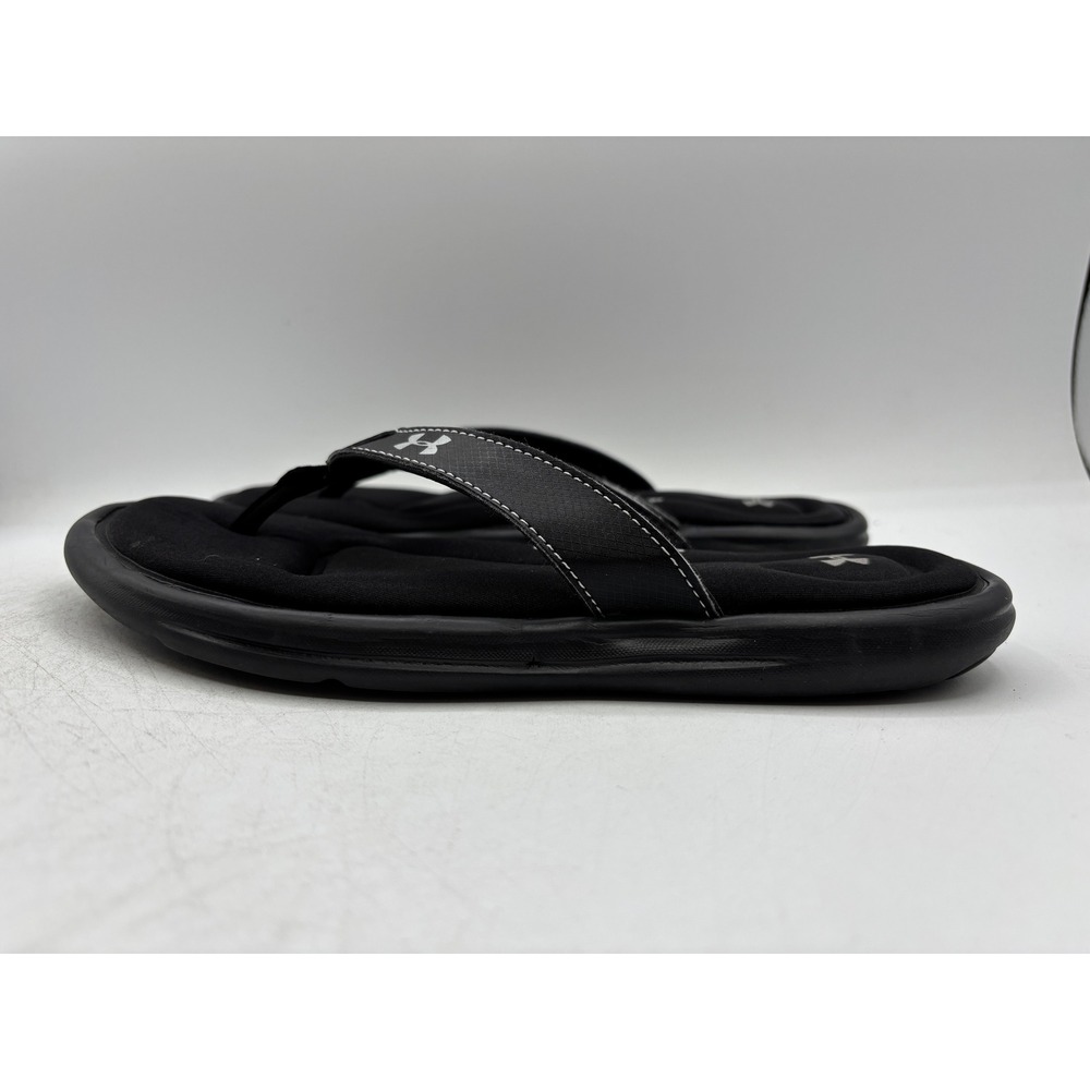 Under Armour 4D Foam Flip Flops Thong Sandals Black Women Size 6 Comfort Slides
